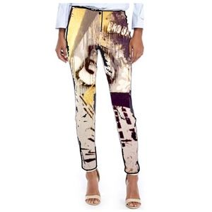 Skinny Stretch Slim Cut Pant ZIP Pocket Art